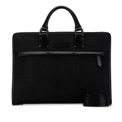 Tonal Check Nylon Business Bag