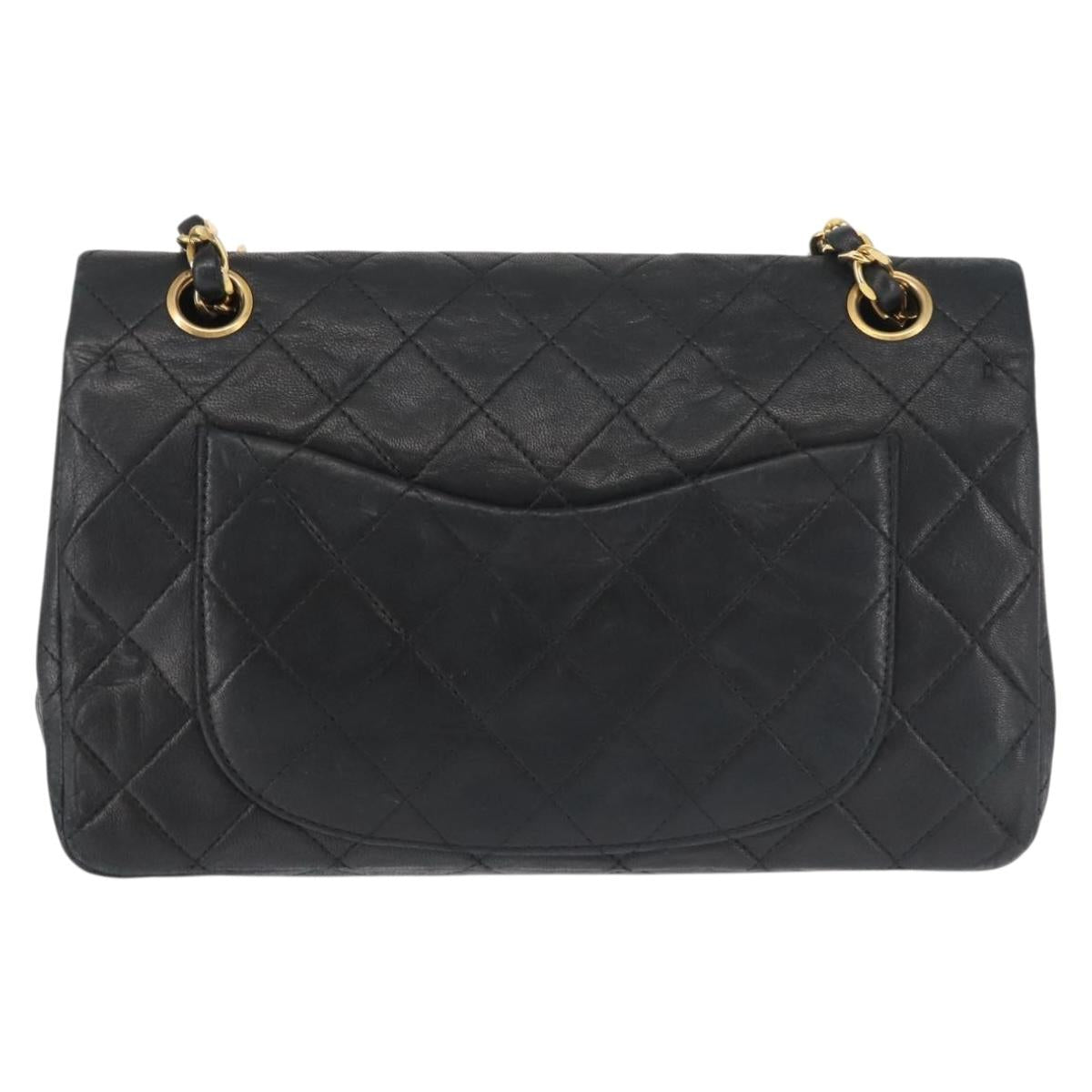 Chanel Vintage Square Classic Double Flap Bag Quilted Leather