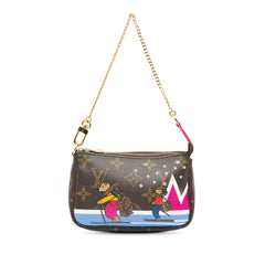 Monogram Bears on Skis Christmas Animation Mini Pochette Accessories