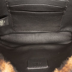 Mini Zucca Shearling Chain Baguette Satchel