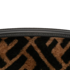 Mini Zucca Shearling Chain Baguette Satchel