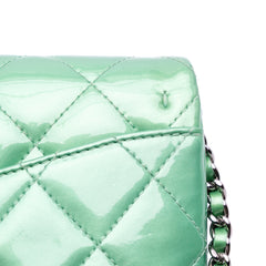 Quilted Patent New Clutch on Chain