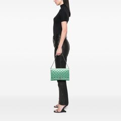 Quilted Patent New Clutch on Chain