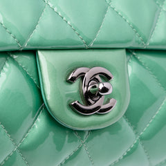 Quilted Patent New Clutch on Chain