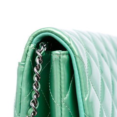 Quilted Patent New Clutch on Chain