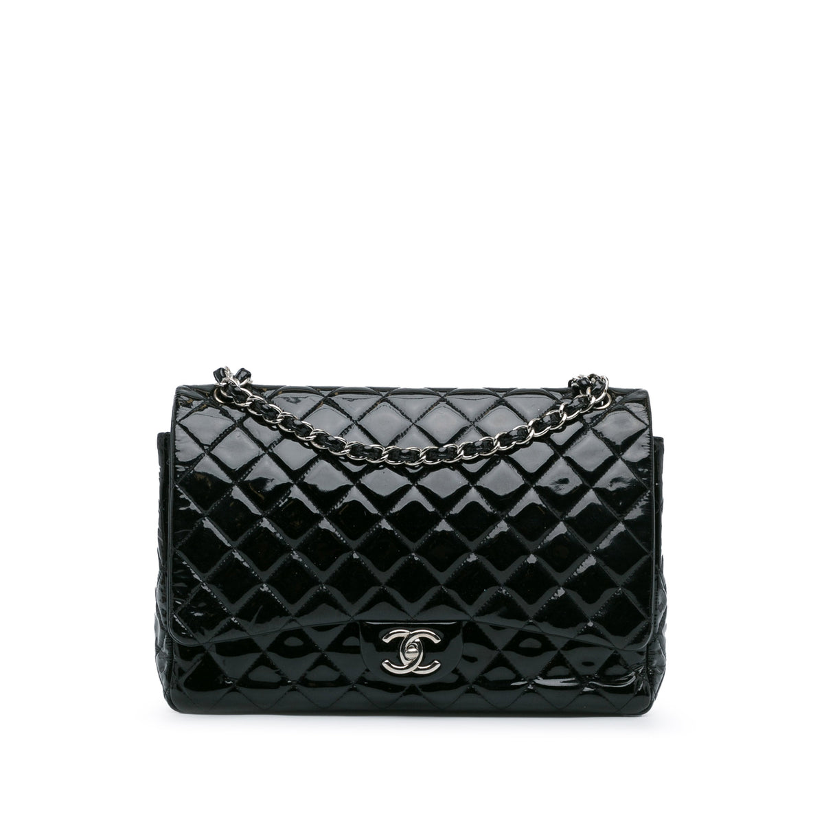 Maxi Classic Patent Double Flap