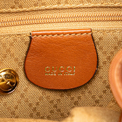 Leather Bamboo Drawstring Backpack