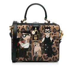 Leopard Embroidered Box Satchel