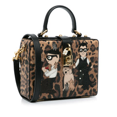 Leopard Embroidered Box Satchel