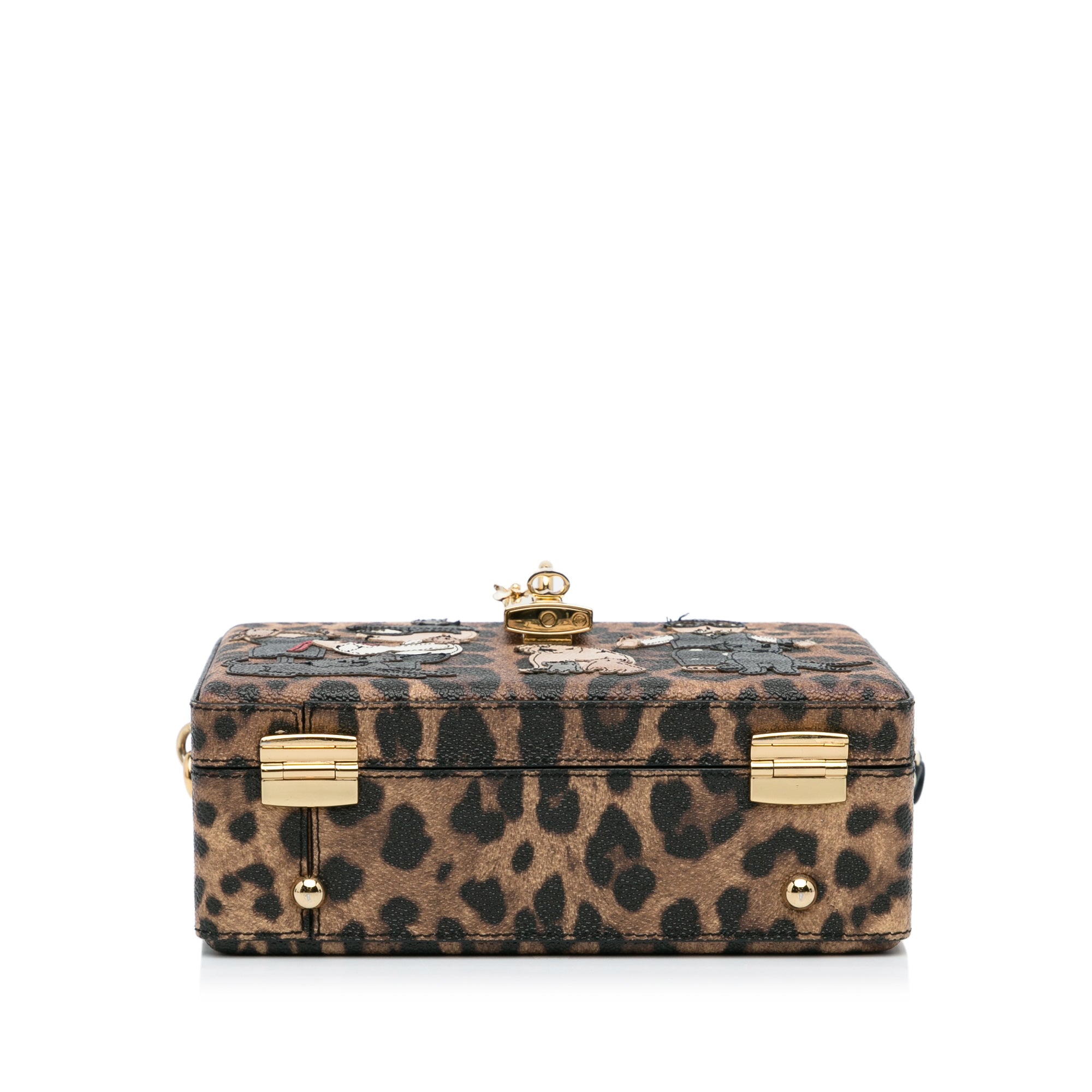 Leopard Embroidered Box Satchel