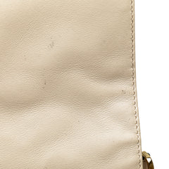 Beaded Satin Baguette Satchel