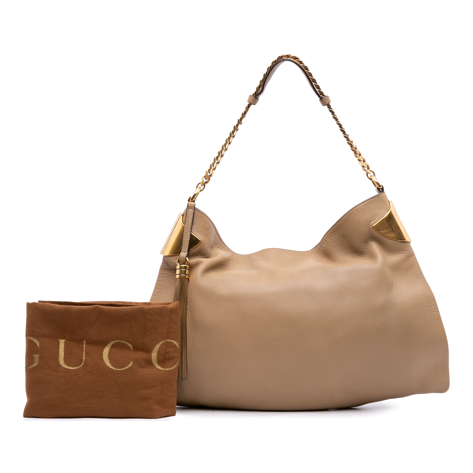 Medium Leather 1970 Chain Hobo Bag