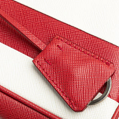 Small Bicolor Saffiano Galleria Double Zip Satchel