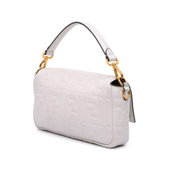 Zucca Embossed Leather Baguette Satchel