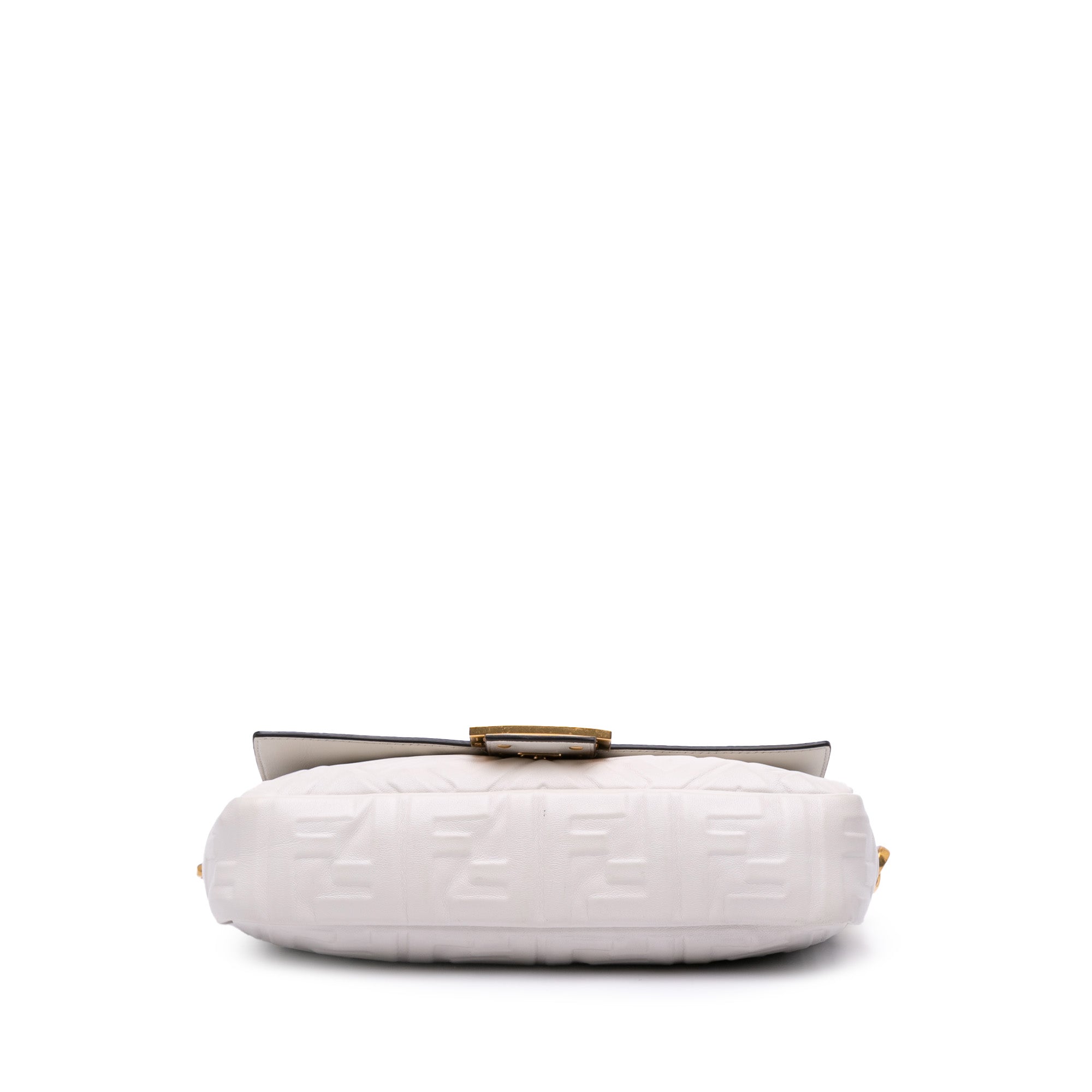 Zucca Embossed Leather Baguette Satchel