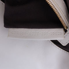 Zucca Embossed Leather Baguette Satchel