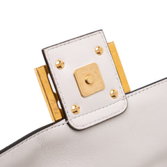 Zucca Embossed Leather Baguette Satchel