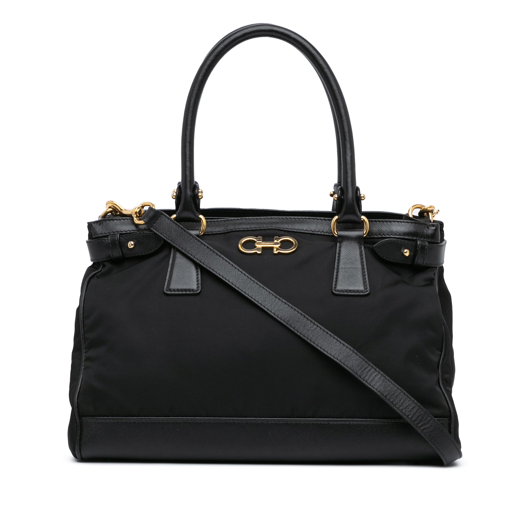Gancini Nylon Satchel