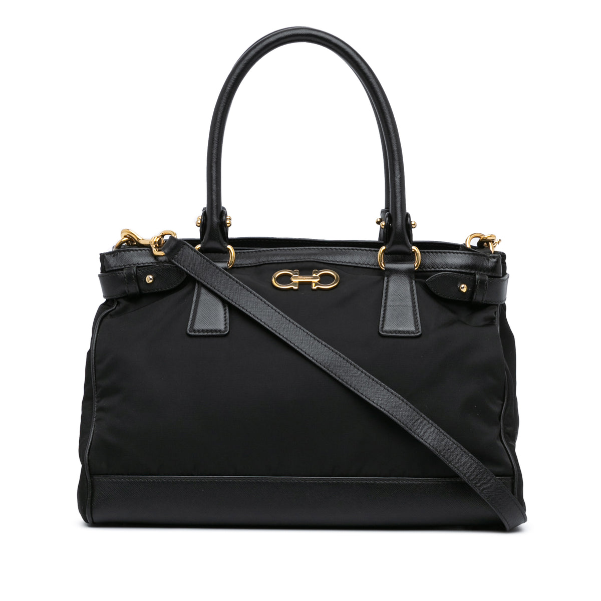 Gancini Nylon Satchel