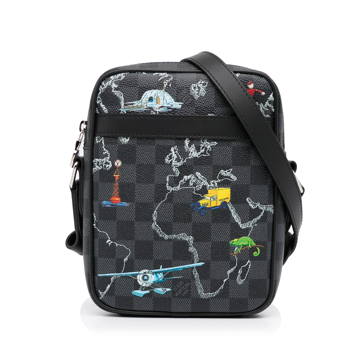 Damier Graphite Renaissance Map Danube Slim PM