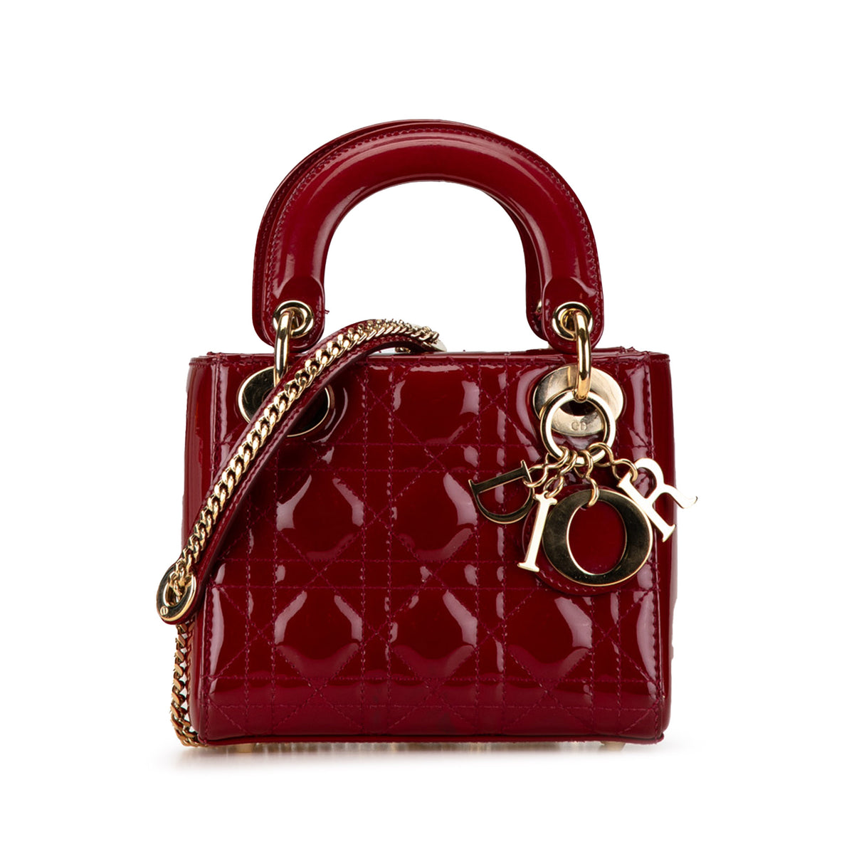 Mini Patent Cannage Lady Dior