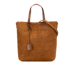 Toy Croc Embossed Suede North South Shopping Tote