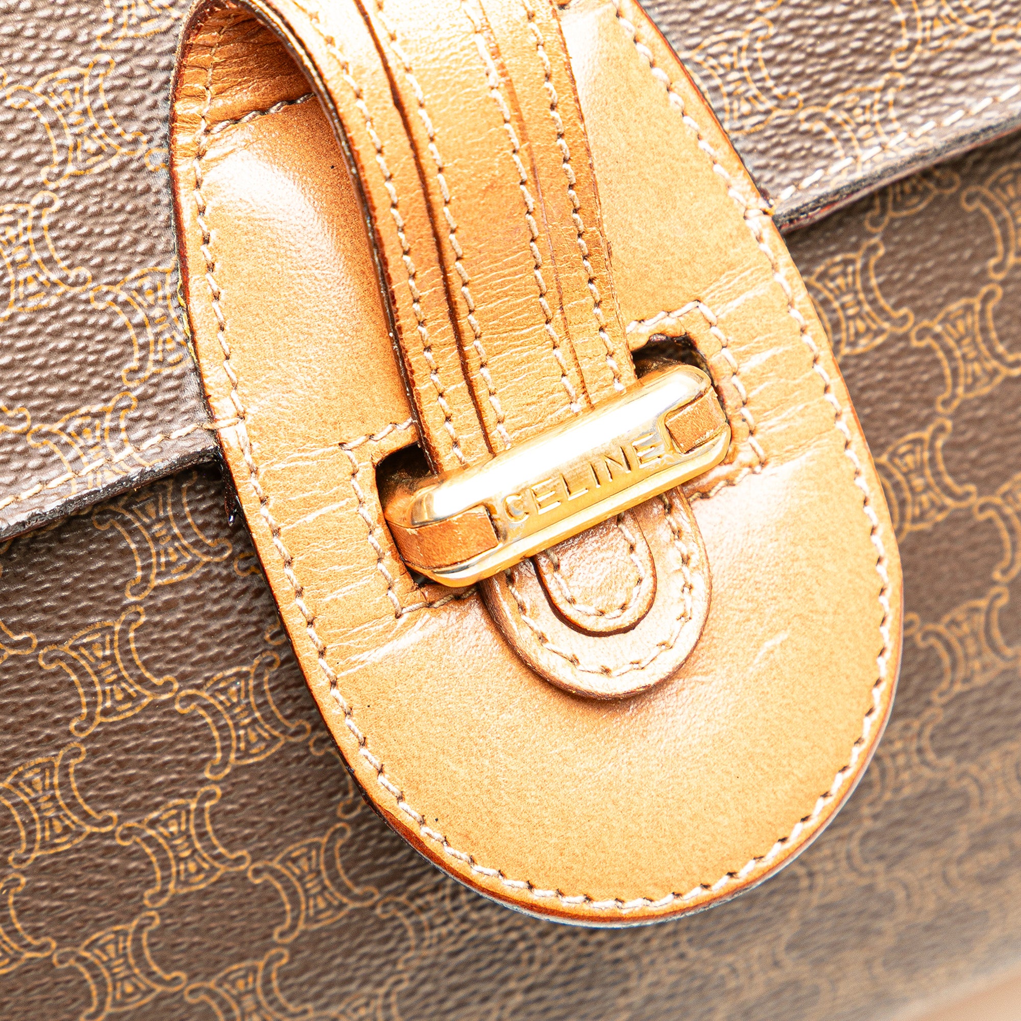 Macadam Coated Canvas Top Handle Bag