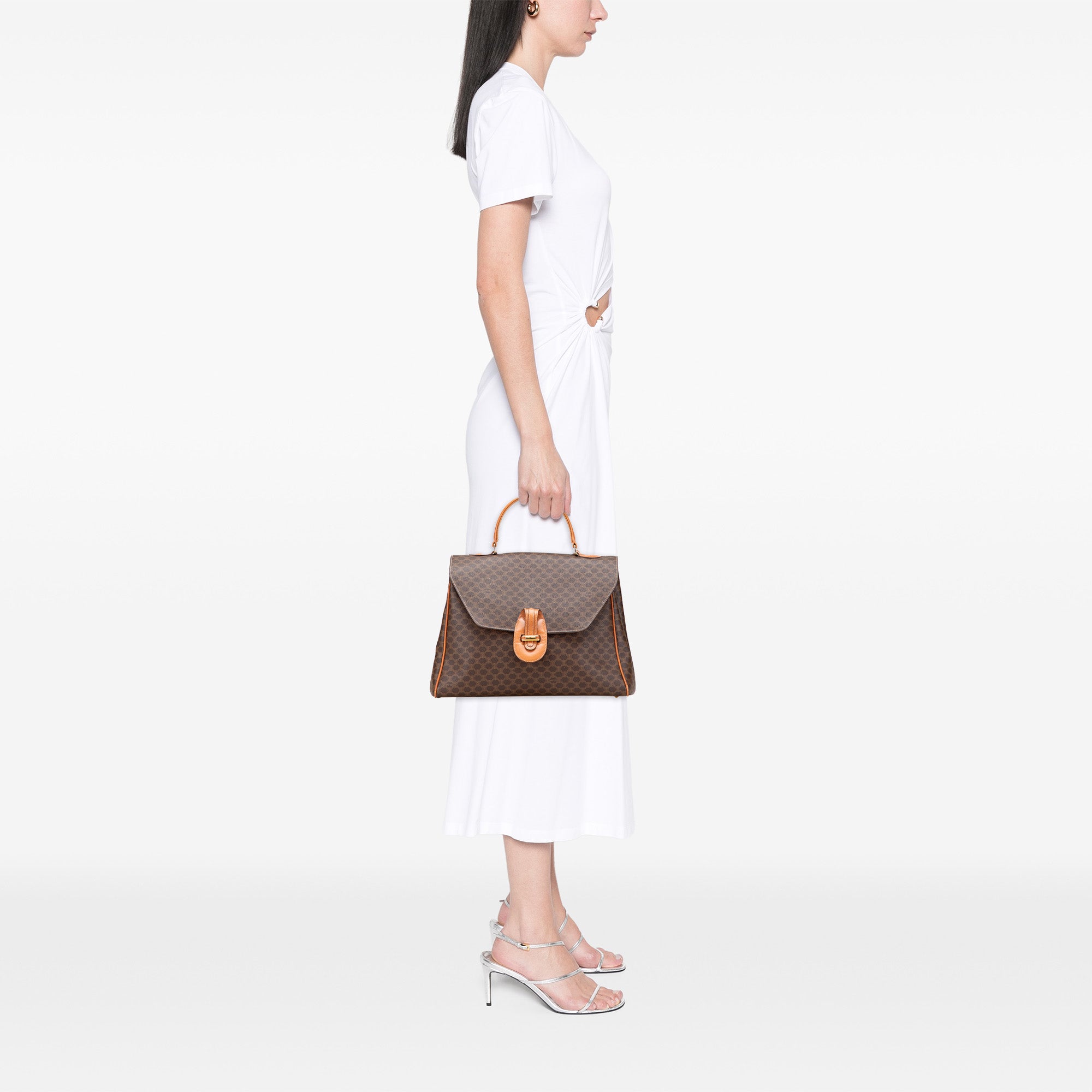 Macadam Coated Canvas Top Handle Bag