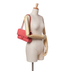 Medium Classic Chevron Lambskin Double Flap