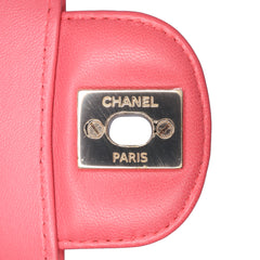 Medium Classic Chevron Lambskin Double Flap
