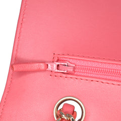 Medium Classic Chevron Lambskin Double Flap
