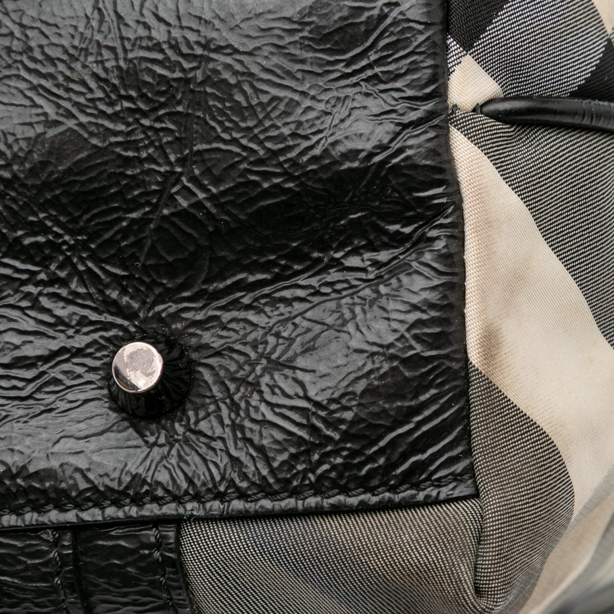Medium Beat Check Nylon Victoria Tote