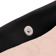 Bicolor Quilted Lambskin Shopping Tote