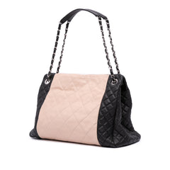 Bicolor Quilted Lambskin Shopping Tote