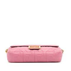 Zucca Embossed Leather Baguette Satchel