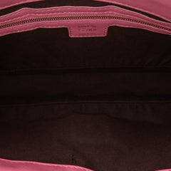 Zucca Embossed Leather Baguette Satchel