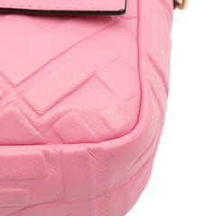 Zucca Embossed Leather Baguette Satchel