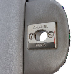 Medium Classic Quilted Tweed and Metallic Lambskin Double Flap