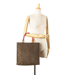 Leopard Print Canvas Tote