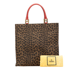 Leopard Print Canvas Tote