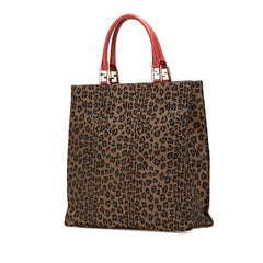 Leopard Print Canvas Tote