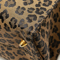 Leopard Print Canvas Tote