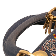 Mini Denim Embroidered Lady Dior