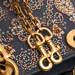 Mini Denim Embroidered Lady Dior