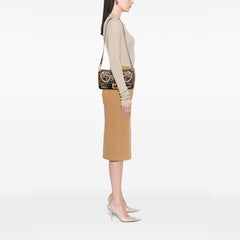 Zucca Canvas Paisley Embroidery Baguette Satchel