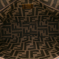 Zucca Canvas Paisley Embroidery Baguette Satchel