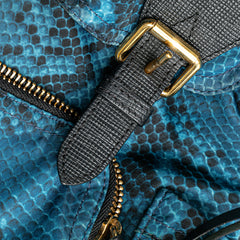 Medium Nylon Python Print Runway Backpack