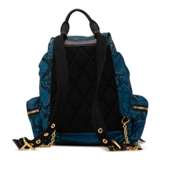 Medium Nylon Python Print Runway Backpack