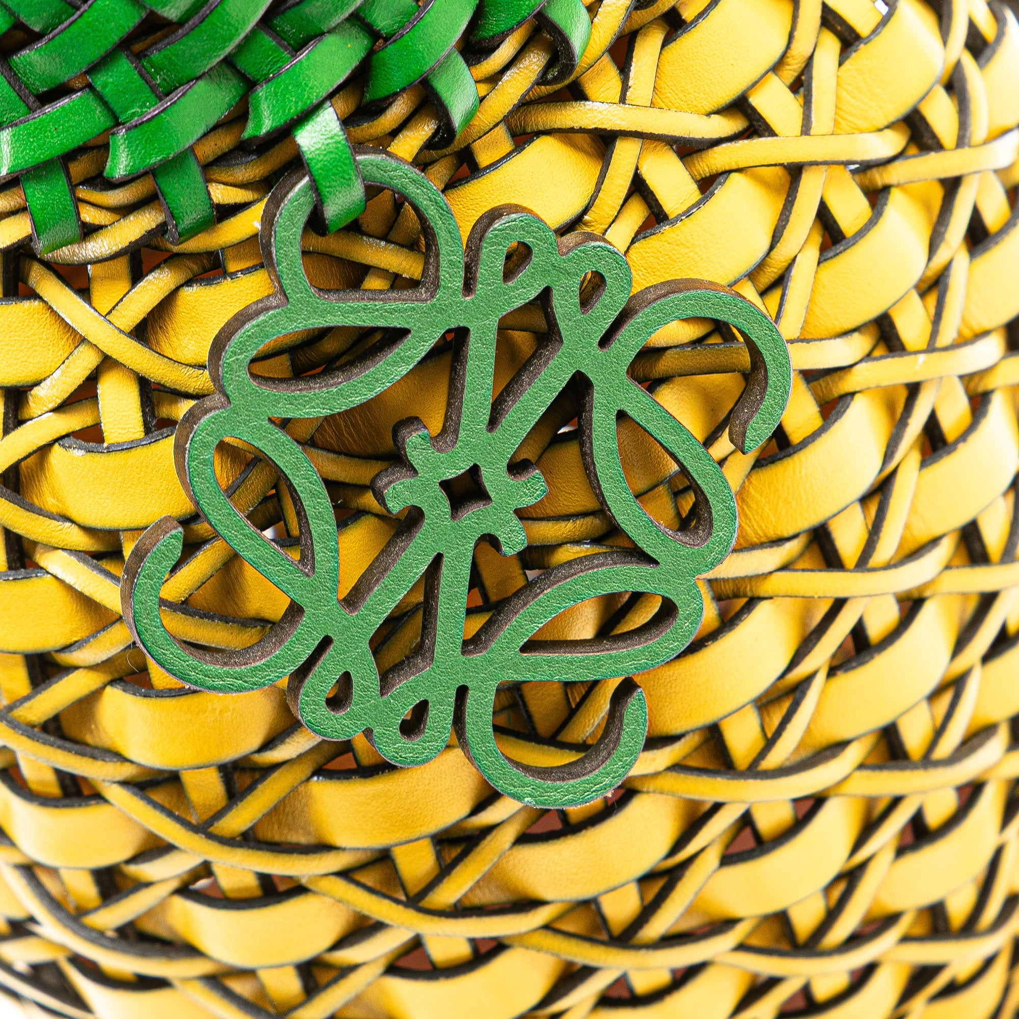 Paula's Ibiza Woven Calfskin Fringe Pineapple Bucket Bag