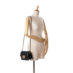 Quilted Lambskin Octagonal Buckle Crossbody